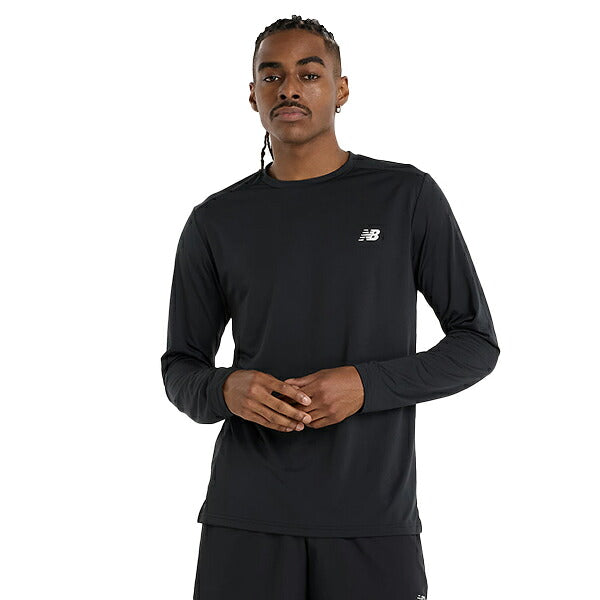 ニューバランスNEWBALANCESportロングスリーブTシャツメンズ大人長袖吸汗速乾NBDryUPF紫外線対策スタンダードフィット春秋MT51802-BK