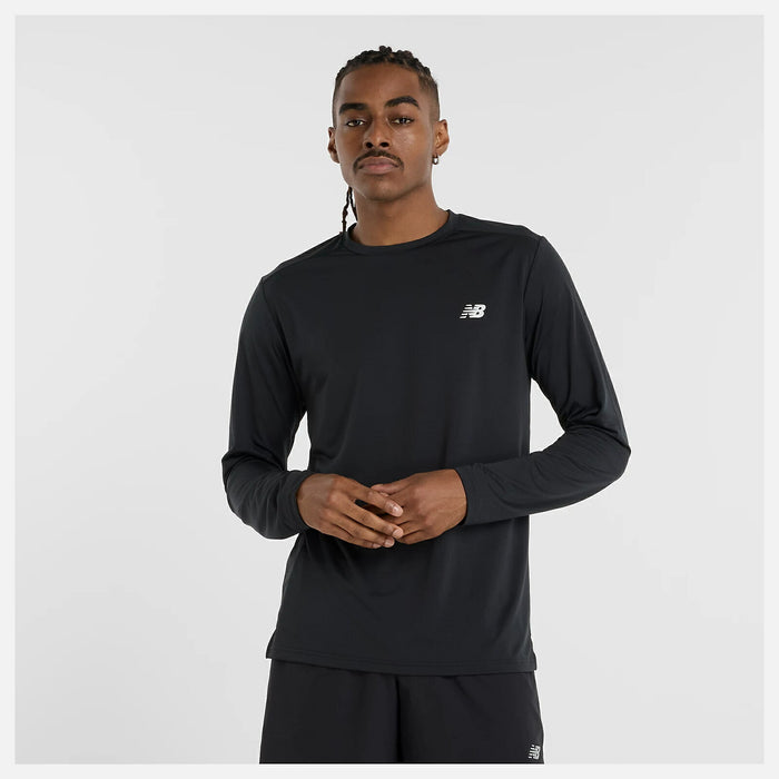 ニューバランスNEWBALANCESportロングスリーブTシャツメンズ大人長袖吸汗速乾NBDryUPF紫外線対策スタンダードフィット春秋MT51802-BK