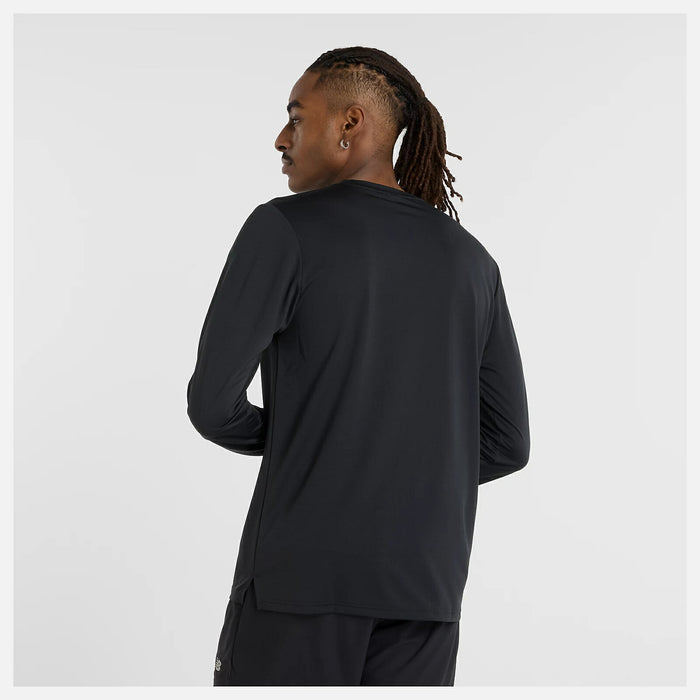 ニューバランスNEWBALANCESportロングスリーブTシャツメンズ大人長袖吸汗速乾NBDryUPF紫外線対策スタンダードフィット春秋MT51802-BK
