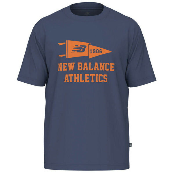 【ショップ限定エントリーでさらに+9倍】【ネコポス送料無料】ニューバランスNewbalanceTシャツVarsityペナントメン25SSランニングトレーニングウェアスポーツウェアMT51924-DRE