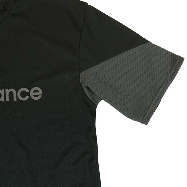 【ネコポス対応可】ニューバランスNewBalanceプラクティスショートスリーブシャツMT61573Kサッカーフットサルプラクティスシャツ半袖練習着メンズ