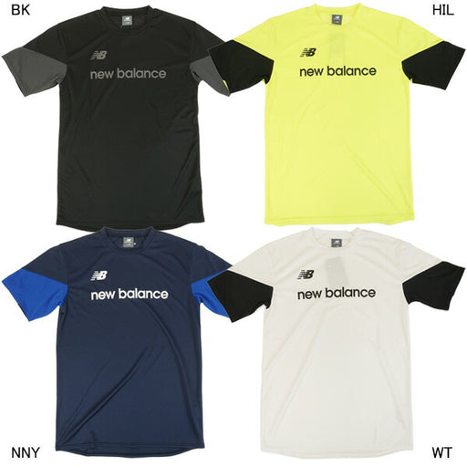 【ネコポス対応可】ニューバランスNewBalanceプラクティスショートスリーブシャツMT61573Kサッカーフットサルプラクティスシャツ半袖練習着メンズ