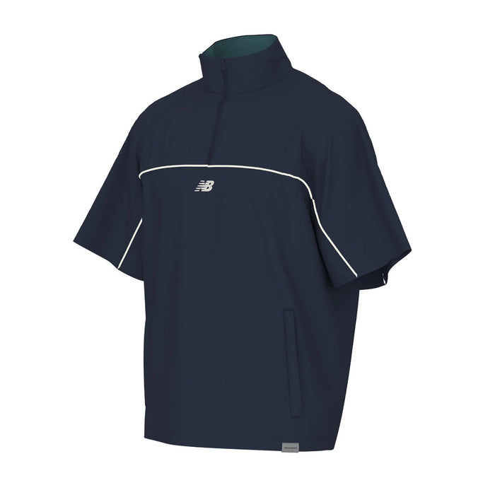 【ネコポス対応可】ニューバランスNEWBALANCEトレーニングシャツトレーニングジャケットメンズウーブンショートスリーブハーフジップMT61713I-TNV