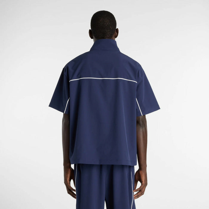 【ネコポス対応可】ニューバランスNEWBALANCEトレーニングシャツトレーニングジャケットメンズウーブンショートスリーブハーフジップMT61713I-TNV