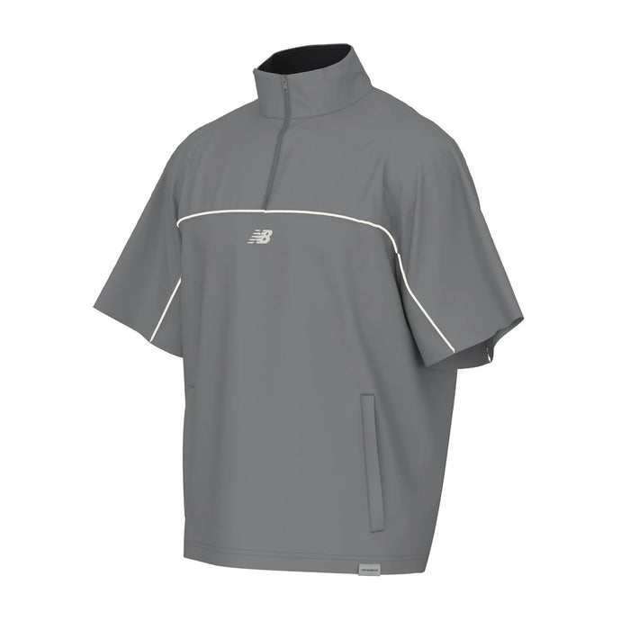 【ネコポス対応可】ニューバランスNEWBALANCEトレーニングシャツトレーニングジャケットメンズウーブンショートスリーブハーフジップMT61713I-YST