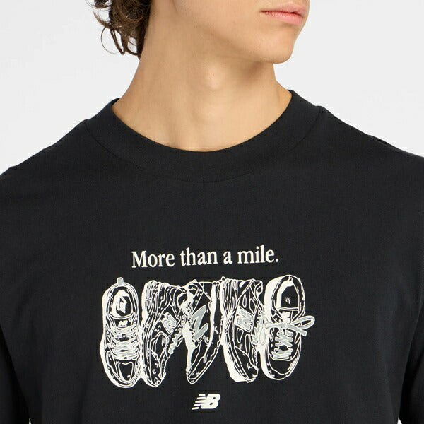 【ネコポス対応可】ニューバランスNewBalanceマイラーTシャツメンズ半袖シャツMT61778S-BK