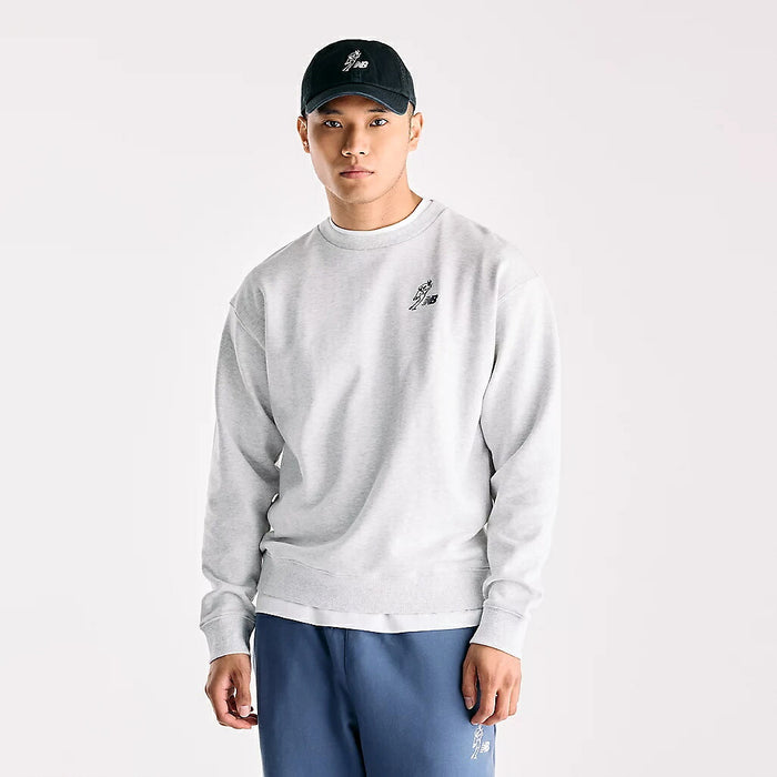 ニューバランスNEWBALANCE大谷翔平オールウェイズオンロゴスウェットクルートレーナーメンズ大人クルーネック長袖グレーMT6208GK-AHH