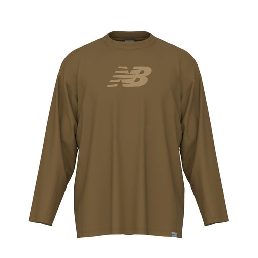 ニューバランスNEWBALANCEロゴロングスリーブTシャツメンズ大人吸湿速乾ポリエステルNBDryフィールド街着軽量やわらかMT62P9Y8-BRK