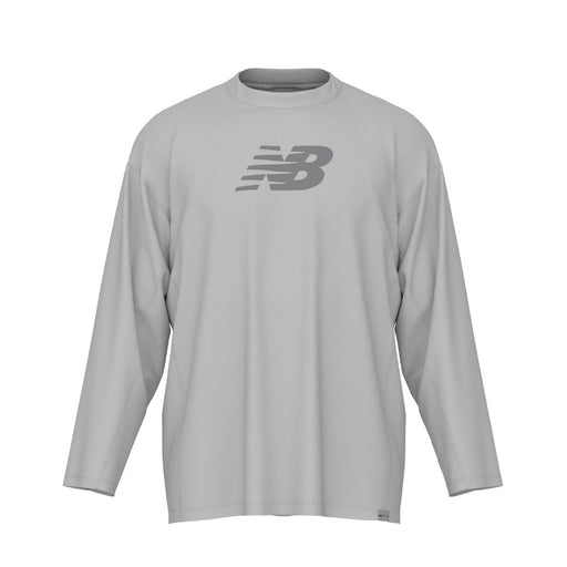 ニューバランスNEWBALANCEロゴロングスリーブTシャツメンズ大人吸湿速乾ポリエステルNBDryフィールド街着軽量やわらかMT62P9Y8-GYM
