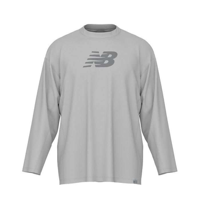 ニューバランスNEWBALANCEロゴロングスリーブTシャツメンズ大人吸湿速乾ポリエステルNBDryフィールド街着軽量やわらかMT62P9Y8-GYM
