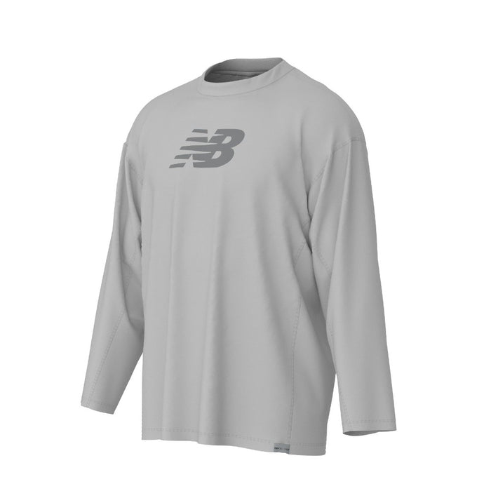 ニューバランスNEWBALANCEロゴロングスリーブTシャツメンズ大人吸湿速乾ポリエステルNBDryフィールド街着軽量やわらかMT62P9Y8-GYM