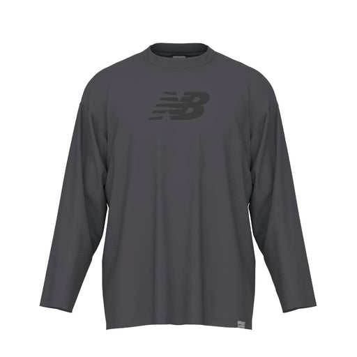 ニューバランスNEWBALANCEロゴロングスリーブTシャツメンズ大人吸湿速乾ポリエステルNBDryフィールド街着軽量やわらかMT62P9Y8-MGT