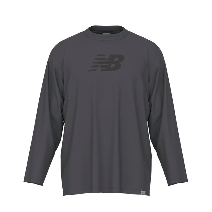 ニューバランスNEWBALANCEロゴロングスリーブTシャツメンズ大人吸湿速乾ポリエステルNBDryフィールド街着軽量やわらかMT62P9Y8-MGT