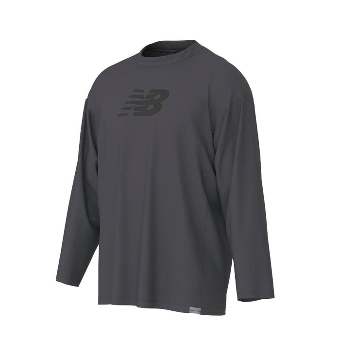 ニューバランスNEWBALANCEロゴロングスリーブTシャツメンズ大人吸湿速乾ポリエステルNBDryフィールド街着軽量やわらかMT62P9Y8-MGT