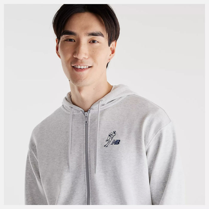 ニューバランスNEWBALANCE大谷翔平オールウェイズオンロゴスウェットフルジップパーカーメンズ大人フーディー長袖グレーMT62Q6C7-AHH