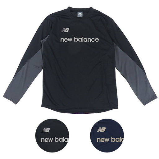 【ネコポス送料無料】ニューバランスNewBalanceロングスリーブシャツMT62Y6GQサッカーフットサルプラシャツ練習着長袖メンズ