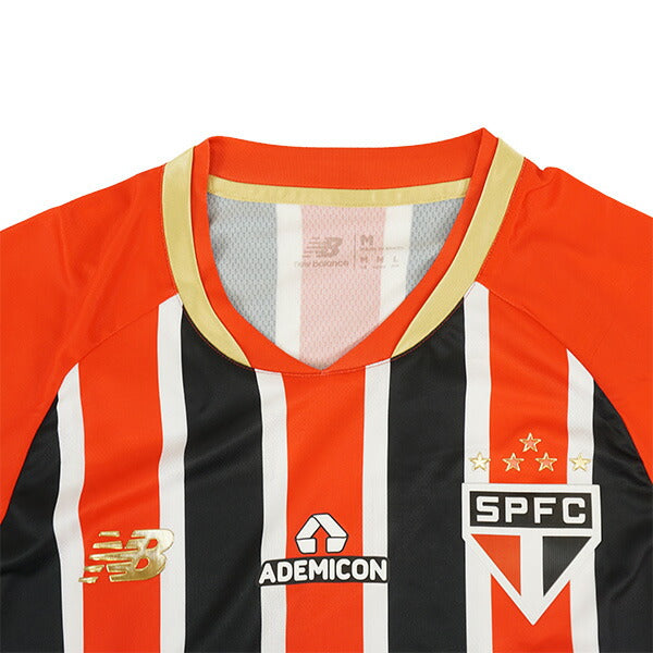 サンパウロ2025-26オーセンティックアウェイユニフォームMT831835-VBPサッカー半袖レッドブラックニューバランスNewBalance