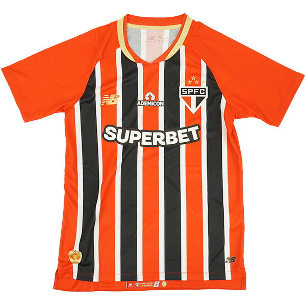 サンパウロ2025-26オーセンティックアウェイユニフォームMT831835-VBPサッカー半袖レッドブラックニューバランスNewBalance