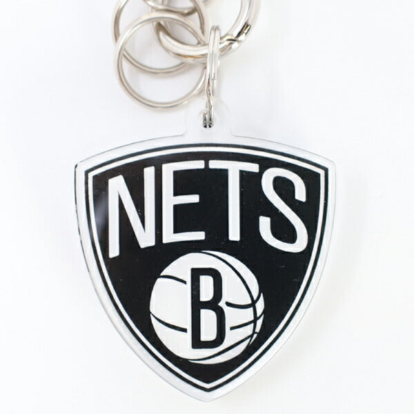 ジャスティスバスケットボールアクセサリー極厚アクリルキーホルダーNBAブルックリンネッツファングッズNBA35192