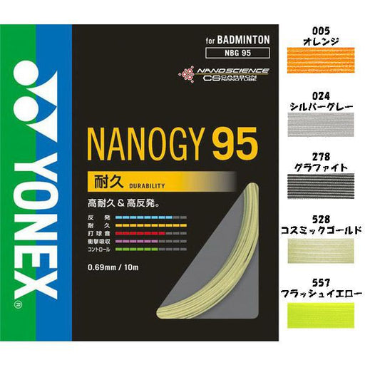 【ショップ限定エントリーでさらに+9倍】ヨネックスバドミントンストリングスガットナノジー95NBG95
