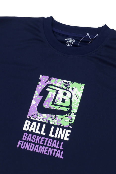 【ネコポス送料無料】BALLLINEボールラインバスケットボールメンズTシャツスリム半袖NBT-1701