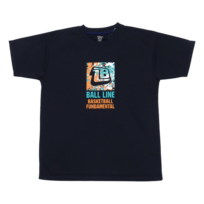 【ネコポス送料無料】BALLLINEボールラインバスケットボールメンズTシャツスリム半袖NBT-1701