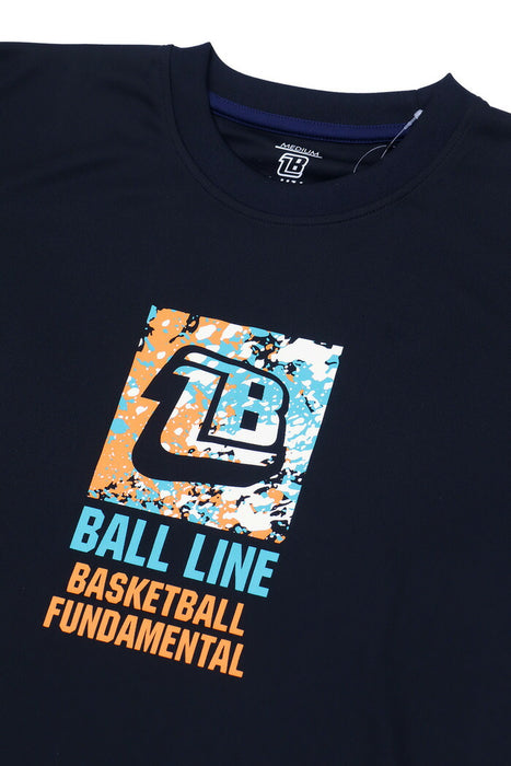 【ネコポス送料無料】BALLLINEボールラインバスケットボールメンズTシャツスリム半袖NBT-1701