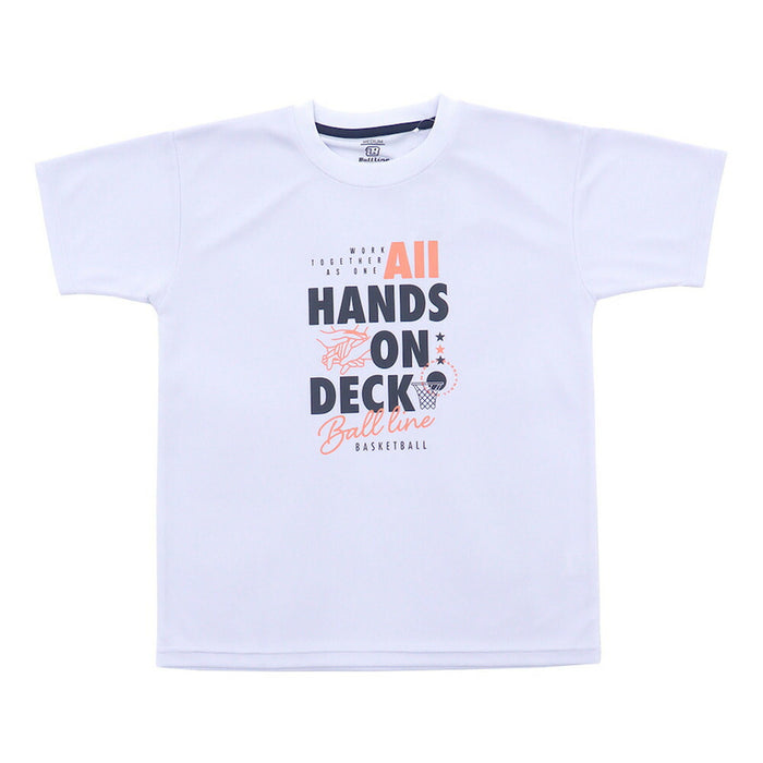 【ネコポス送料無料】BALLLINEボールラインバスケットボールメンズTシャツ半袖スリムNBT-1705