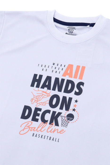 【ネコポス送料無料】BALLLINEボールラインバスケットボールメンズTシャツ半袖スリムNBT-1705