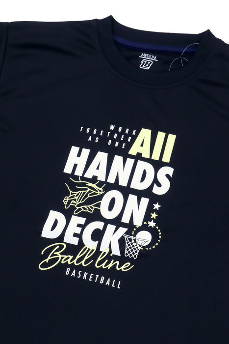 【ネコポス送料無料】BALLLINEボールラインバスケットボールメンズTシャツ半袖スリムNBT-1705