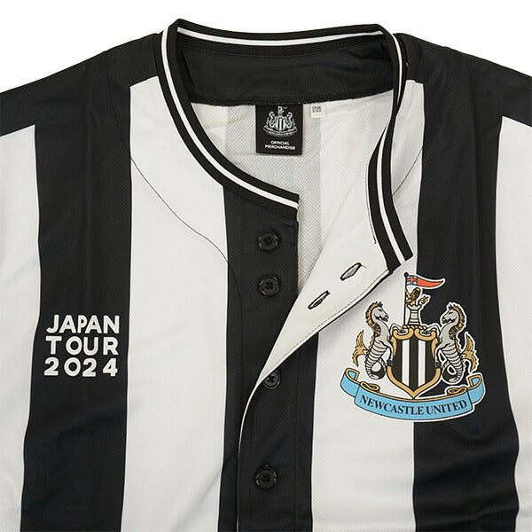 【ネコポス送料無料】ニューキャッスルオフィシャルベースボールシャツNC-2408サッカーホワイトブラックサポーターグッズ