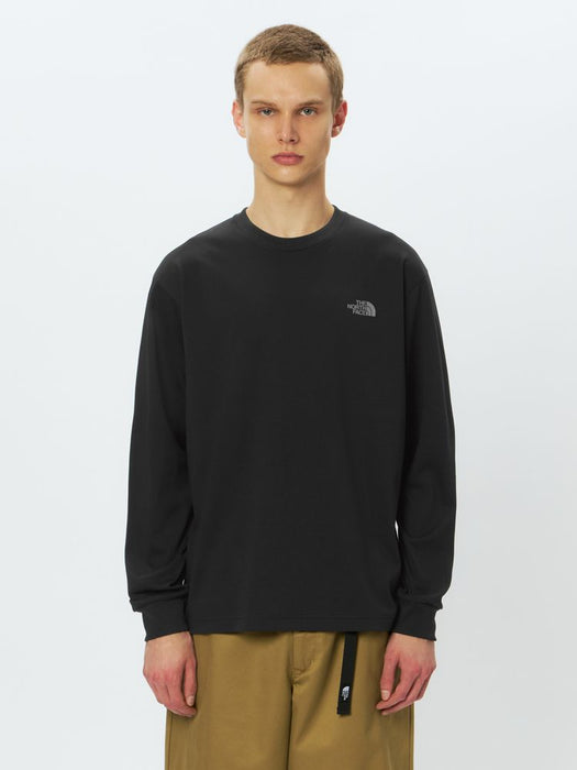 【ネコポス送料無料】ザ・ノース・フェイスTHENORTHFACEスポーツメンズ長袖ロングTシャツロングスリーブバックスクエアロゴティー25FWNT32442