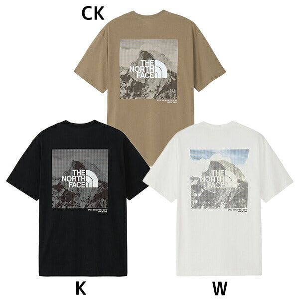 THENORTHFACEザ・ノース・フェイスメンズレディースTシャツ半袖ショートスリーブハーフドームデジタルスクエアロゴティーNT32657