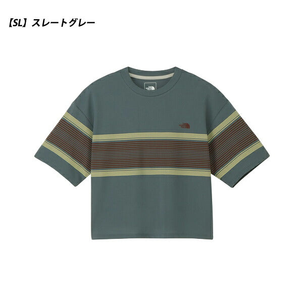 ザ・ノース・フェイスTHENORTHFACEショートスリーブフリーランパネルボーダークルーレディース半袖シャツNTW12691