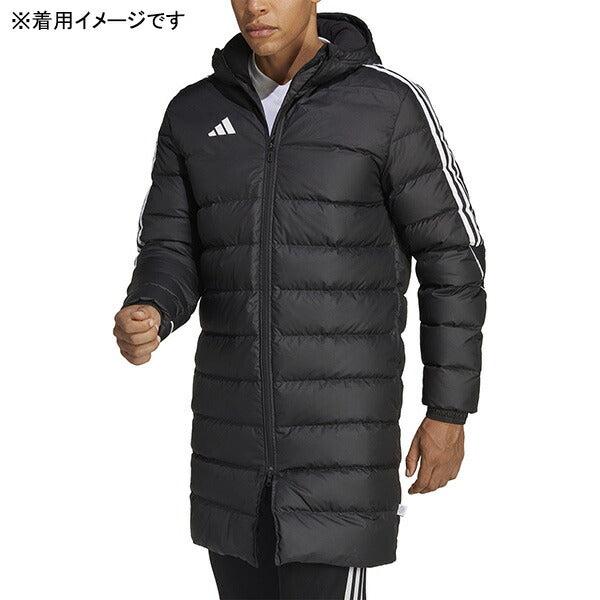 アディダスadidasティロ23リーグロングダウンジャケットNUH32サッカーフットサルベンチコート防寒移動観戦メンズ