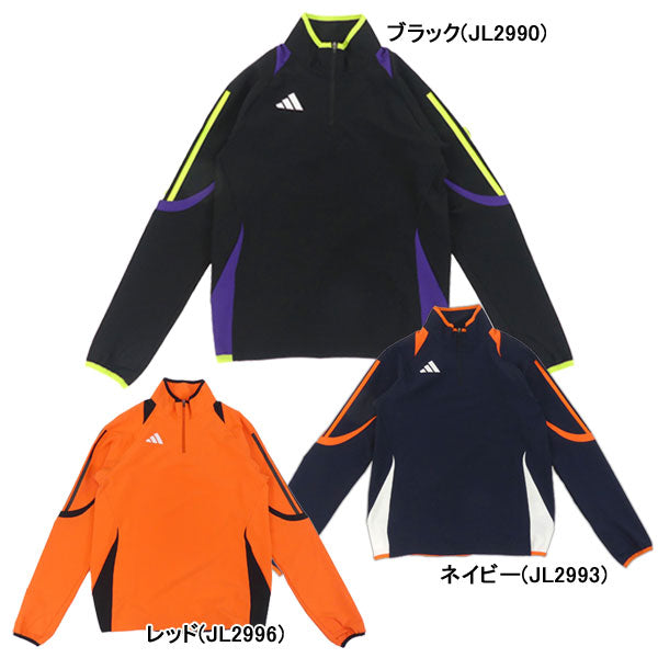 アディダスadidasジュニアプラクティスウォームアップトップOCW85サッカーフットサルハーフジップトレーニングトップ子供用