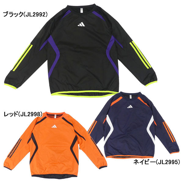 アディダスadidasジュニアプラクティスピステトップOCW87サッカーフットサル裏メッシュプルオーバートレーニングトップ子供用