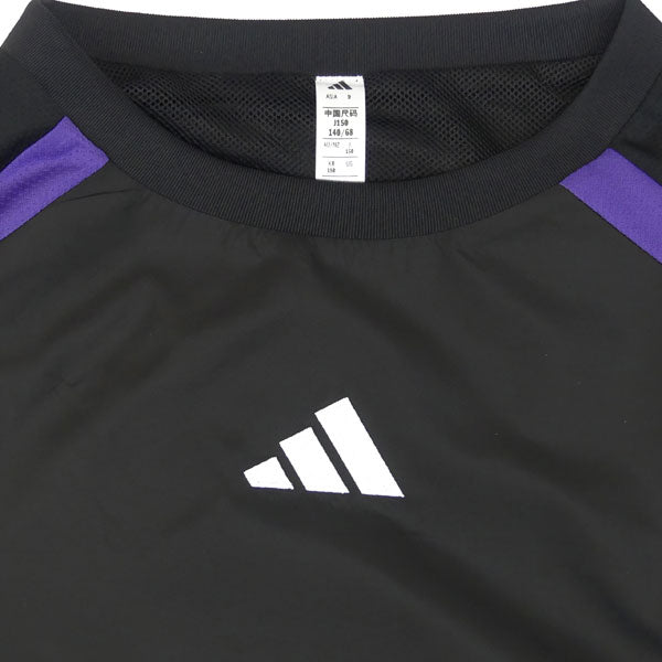 アディダスadidasジュニアプラクティスピステトップOCW87サッカーフットサル裏メッシュプルオーバートレーニングトップ子供用