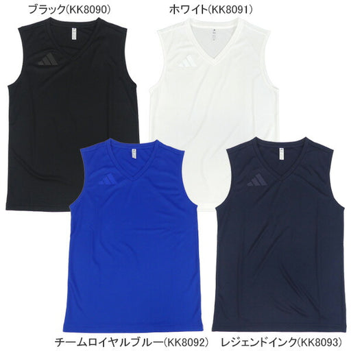 【ネコポス送料無料】アディダスadidasジュニアスリーブレスVネックインナートップODW40サッカーフットサルインナーシャツ子供用