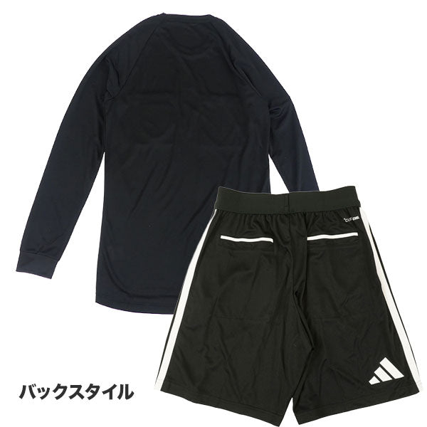 【上下セット】アディダスadidas接触冷感長袖レフェリーシャツレフェリーショーツODW42/DB694サッカーフットサルレフェリーウェアセットメンズ