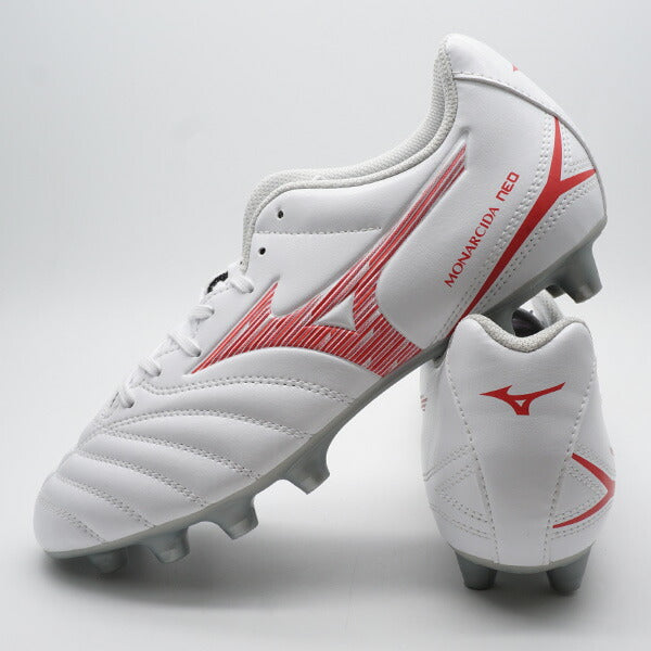 モナルシーダネオ3SELECTミズノmizunoP1GA242560ホワイト×レッドサッカースパイク
