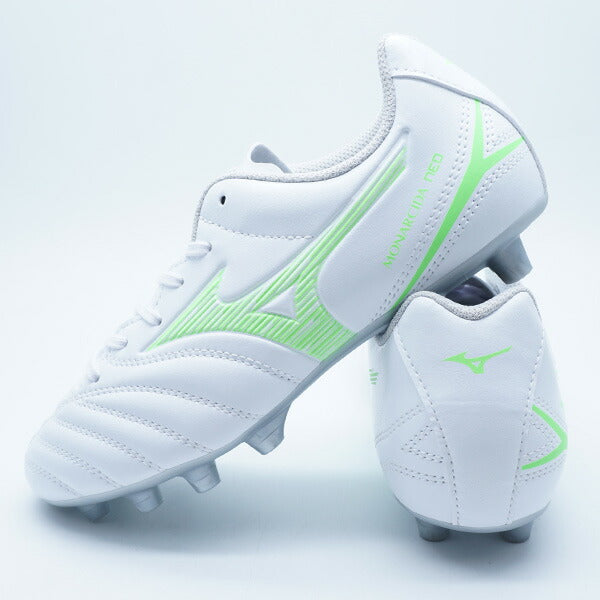 モナルシーダネオ3セレクトJrミズノmizunoP1GB252537ホワイトグリーンジュニアサッカースパイク