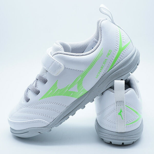 モナルシーダネオ3クラブキッズASミズノmizunoP1GE252637ホワイトグリーンジュニアサッカートレーニングシューズ