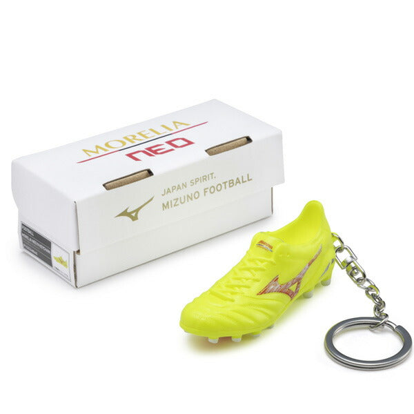 ミズノmizunoモレリアネオIVキーチェーンP1GZ248045サッカースパイク型キーホルダーイエロー