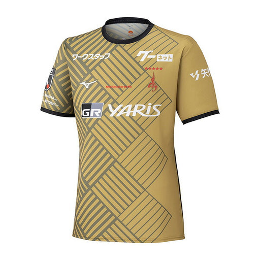 【ショップ限定エントリーでさらに+9倍】名古屋グランパス2025夏季限定モデルオーセンティックユニフォームP2JACY2501サッカーゴールドミズノmizuno