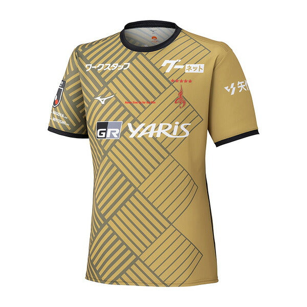 【ショップ限定エントリーでさらに+9倍】名古屋グランパス2025夏季限定モデルオーセンティックユニフォームP2JACY2501サッカーゴールドミズノmizuno
