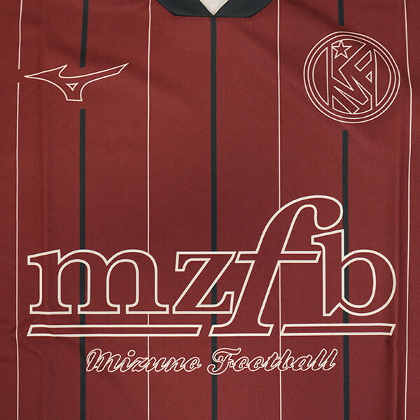 【ネコポス送料無料】ミズノmizunoMZFBストライプTEEP2MABX74サッカーフットサルプラクティスシャツ半袖練習着メンズ