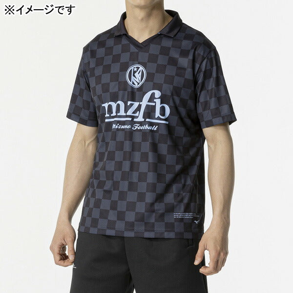 【ネコポス送料無料】ミズノmizunoMZFBロゴポロシャツP2MABX75サッカーフットサル半袖吸汗速乾メンズ