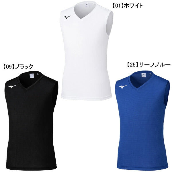 【ネコポス送料無料】ミズノmizunoインナーシャツP2MAC050サッカーフットサルアンダーシャツノースリーブメンズ