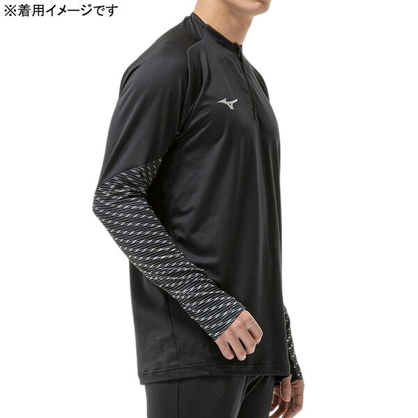 ミズノmizunoストレッチフリースシャツハーフジップP2MCD515サッカーフットサルトレーニングトップ練習着メンズ